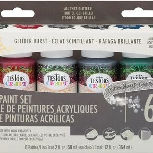 estor 297588 Glitter Burst Paint Set, 2-oz. each, 6-Pk. - Quantity 6